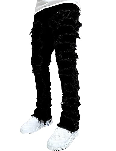 FantasyGears Y2k Jeans Men Grunge Hip Hop Baggy Pants Straight Leg Graphic Denim Joggers Loose Goth Trousers Streetwear