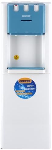 Geepas GWD8354 Water Dispenser - Hot & Cold Water Dispenser - Stainless Steel Tank, Compressor Cooling System, Child Lock - 2 Tap - 2 In 1 Water Dispenser - 1L Hot and 2.8L Cold Water Capacity