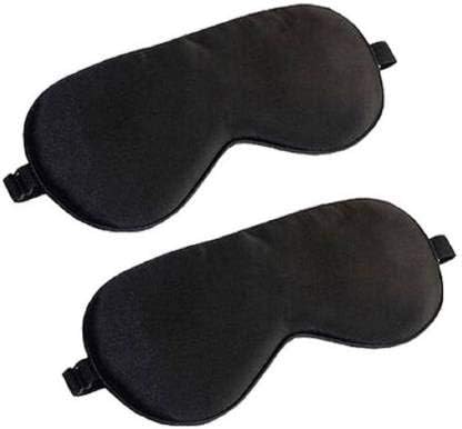 FOM (Friends of Meditation) 100% Mulberry Silk Eye Mask, Super Smooth Sleep Mask And Blind Fold (Black)