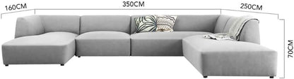 Uzman Home Elegant Premium & luxury Velvet Fabric Sectional Comfortable Sofa With Free Installation Color (Beige)