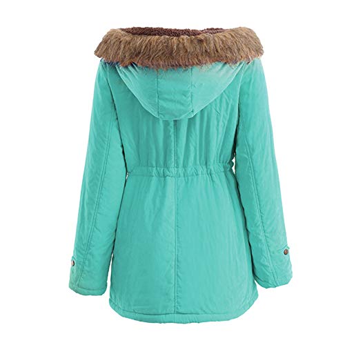 Yudesundo Down Padded Jackets for Women - Parka Winter Wear Overcoat Warm Waist Slim Fit Full Zipped Casual Faux Fur Lined Long Jackets