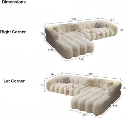 Poppins HOME Fabric Overstuffed Multifunctional Sofa Set – Multiple Options Available (Lefft, L Shape with Chair)