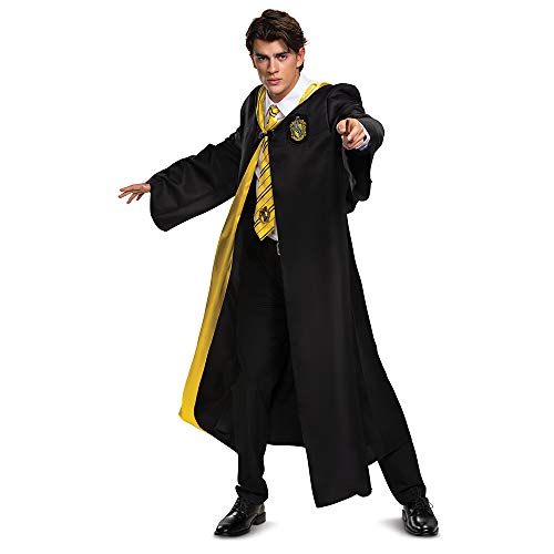 DISGUISE Harry Potter Robe, Deluxe Wizarding World Hogwarts House Themed Robes for Adults, Movie Quality Dress Up Costume Accessory, Black