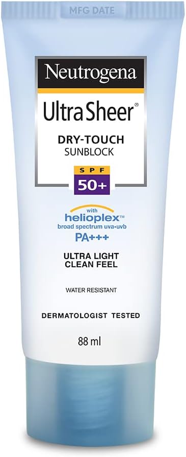 Neutrogena Ultra Sheer Dry Touch Sunblock SPF 50+ Sunscreen (White,80 g))