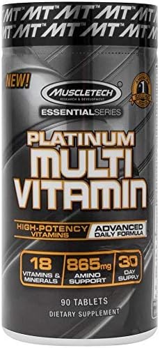 Muscletech Platinum Multi Vitamin (18 Vitamins & Minerals) 90 Tablets