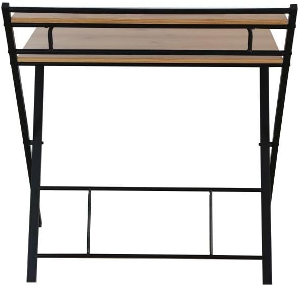 Danube Home Lupe Foldable Dining Table | Strong And Sturdy Rectangular Kitchen Table | Folding Table| Modern Design Desk Furniture For Home Dining Room L 84 X W 50 X H 93 Cm - Oak/Black Multi Color