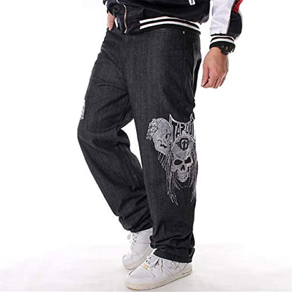 Y2k Baggy Jeans for Men Grunge Vintage Relaxed Fit Skateboard Jeans Loose Embroidery Hip Hop Dance Denim Pants