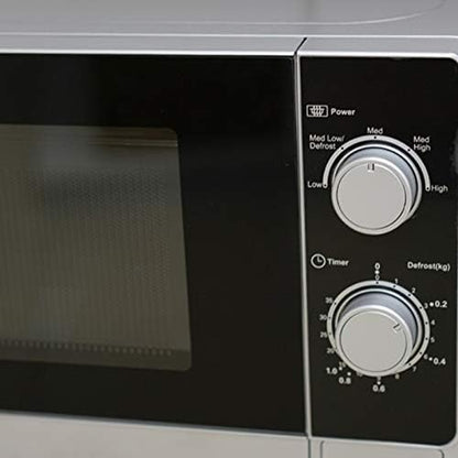 Sharp 20 Liter 800 Watts Black Finished Door Microwave Oven with Defrost Function Size (L x W x H) 45 x 25 x 35 cm R-20CT(S) Silver 1 year warranty.