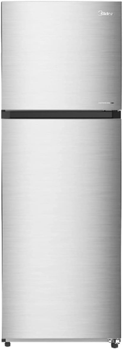 Midea 390L Gross Top Mount Double Door Refrigerator MDRT390MTE28 2 Doors Frost Free Fridge Freezer with Smart Sensor & Humidity Control, Active-C Fresh, Multi-Air Flow, Electronic Control Dark Silver