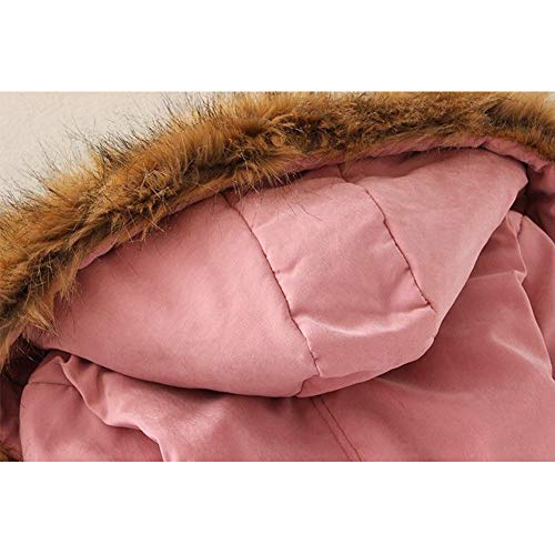 Yudesundo Down Padded Jackets for Women - Parka Winter Wear Overcoat Warm Waist Slim Fit Full Zipped Casual Faux Fur Lined Long Jackets