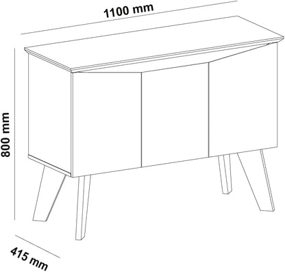 Artely Oásis Sideboard/Buffet, Pine with Off White - W 110 x H 41,5 x D 80 cm.