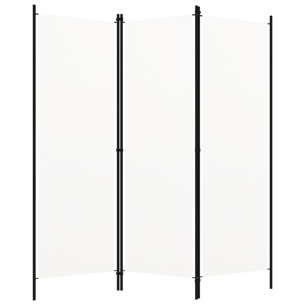 vidaXL 3-Panel Room Divider Folding Panel Screen Movable Partition Privacy Separator Wall Furniture Indoor Bedroom Office Black 150x180 cm