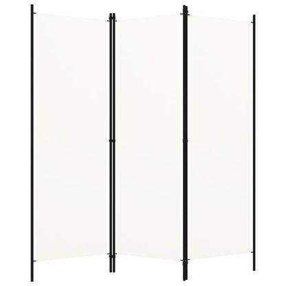 vidaXL 3-Panel Room Divider Folding Panel Screen Movable Partition Privacy Separator Wall Furniture Indoor Bedroom Office Black 150x180 cm