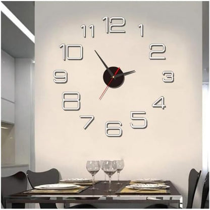 2024 Modern Design Large Wall Clock 3D DIY Clocks Fashion Watches Acrylic Mirror Stickers Living Room Home Decor Horloge