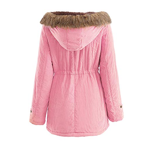 Yudesundo Down Padded Jackets for Women - Parka Winter Wear Overcoat Warm Waist Slim Fit Full Zipped Casual Faux Fur Lined Long Jackets