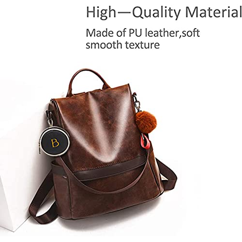 Brandsho - PU Leather Women Multipurpose Carry Tote Crossbody Satchel Purse Clutch Handbag Set of 4 for Travel Shopping And Carry