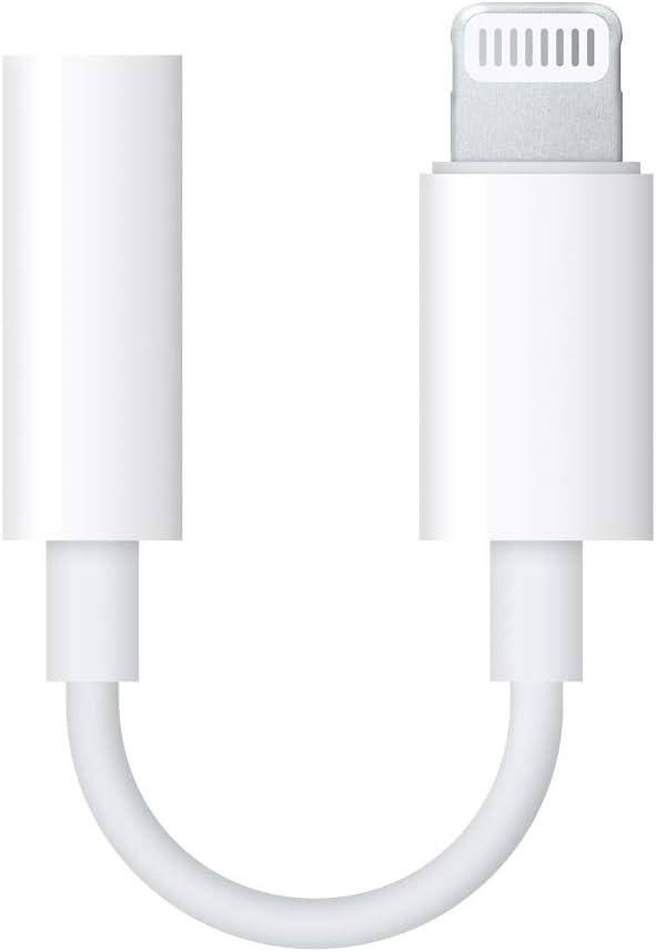 Apple Lightning to 3.5mm Headphone Jack Adapter, White, MMX62ZM/A - CaveHubs