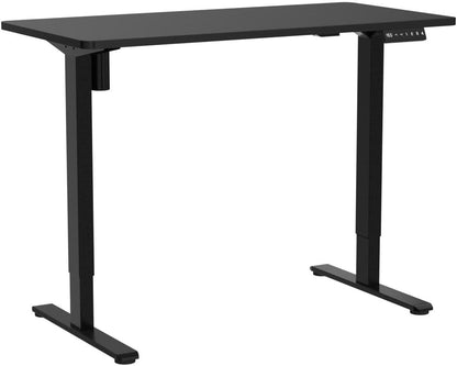 FLEXISPOT E1 Height Adjustable Electric Standing Desk with Desktop Two-Stage Heavy Duty Steel Stand up (Black Frame+ Black Desktop)