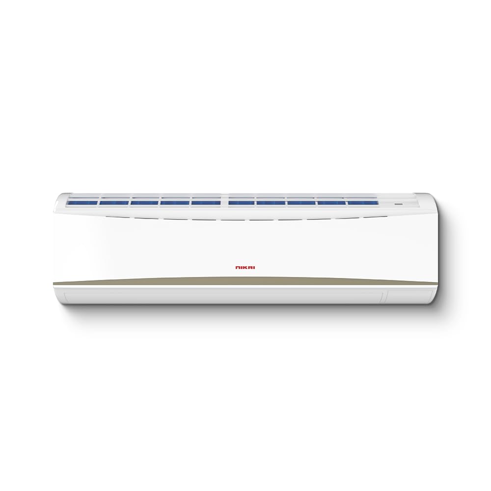 Nikai Split Air Conditioner 2 Ton, Energy Efficient Cooling with T3 Tropical Rotary Compressor, Turbo Mode with 4 Way Swing, 24000 BTU AC, Gold Fin, Auto Restart, Ideal for Home & Office NSAC24131N23