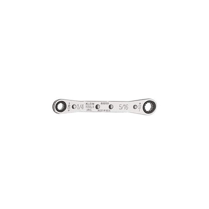 Klein Tools 68206 Ratcheting Box Wrench 13/16-Inch x 7/8-Inch with Reverse Racheting and Chrome Plated Finish