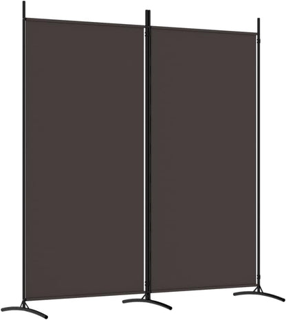 vidaXL 1-Panel Room Divider Folding Panel Screen Movable Partition Privacy Separator Wall Furniture Indoor Bedroom Office Black 175x180 cm