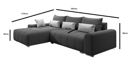 Comfynest Corner Sectional Sofa Set For Modern Living Room Elevate Your Space with Comfort and Style (Brown, Right)