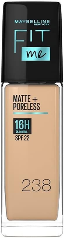 Maybelline New York Fit Me Matte+Poreless Liquid Foundation, 340 Cappuccino, 30 ml