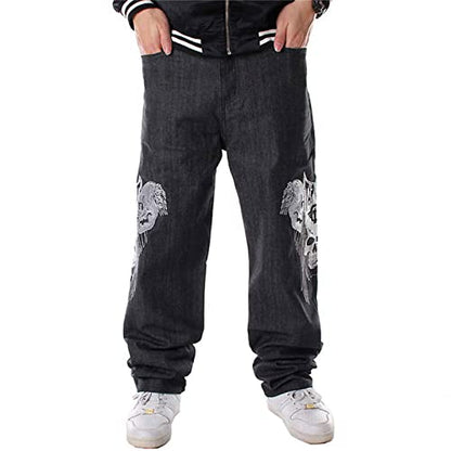 Y2k Baggy Jeans for Men Grunge Vintage Relaxed Fit Skateboard Jeans Loose Embroidery Hip Hop Dance Denim Pants