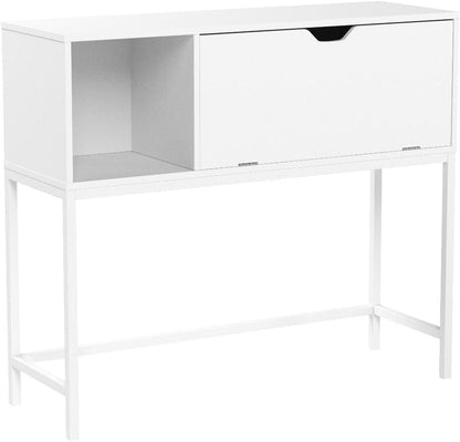 Haotian (UAE STOCK) SoBuy FSB21-W, Console Table Hall Table Side Table End Table Living Room Table, 92x30x80cm