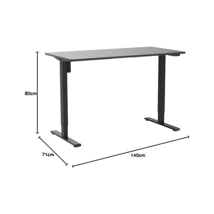 Flexispot 55 X 28 Inches Electric Stand Up Metal Desk Workstation, Whole Piece Desk Board Home Office Computer Standing Table Height Adjustable Desk Black Frame and 55 Black Top