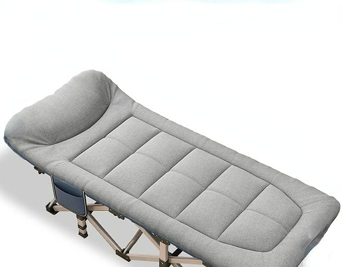 Thickened Folding Bed Single Bed Office Lunch Break Home Adult Simple Portable Escort Camp Bed Folding Bed Single Bed Office Recliner Nap Bed Folding Bed with Simple Portable Camp Bed