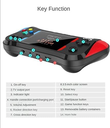 Handheld Game Console for Kids Adults, 3.5'' LCD Screen Retro Handheld Video Game Console, Preloaded 500 Classic Retro Video Games with Rechargeable Battery, Support 2 Players and TV Connection (AA)