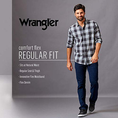 Wrangler mens Wrangler Authentics Men's Classic 5-Pocket Regular Fit Flex Jean Jeans