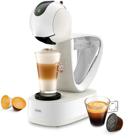 Nescafe Dolce Gusto by De'Longhi INFINISSIMA Touch Automatic Capsule Coffee Machine with Compact & Powerful up to 15 Bar Pressure, Cappuccino, Tea, Hot Chocolate & Espresso Coffee Maker EDG268.W White