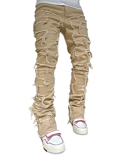 FantasyGears Y2k Jeans Men Grunge Hip Hop Baggy Pants Straight Leg Graphic Denim Joggers Loose Goth Trousers Streetwear