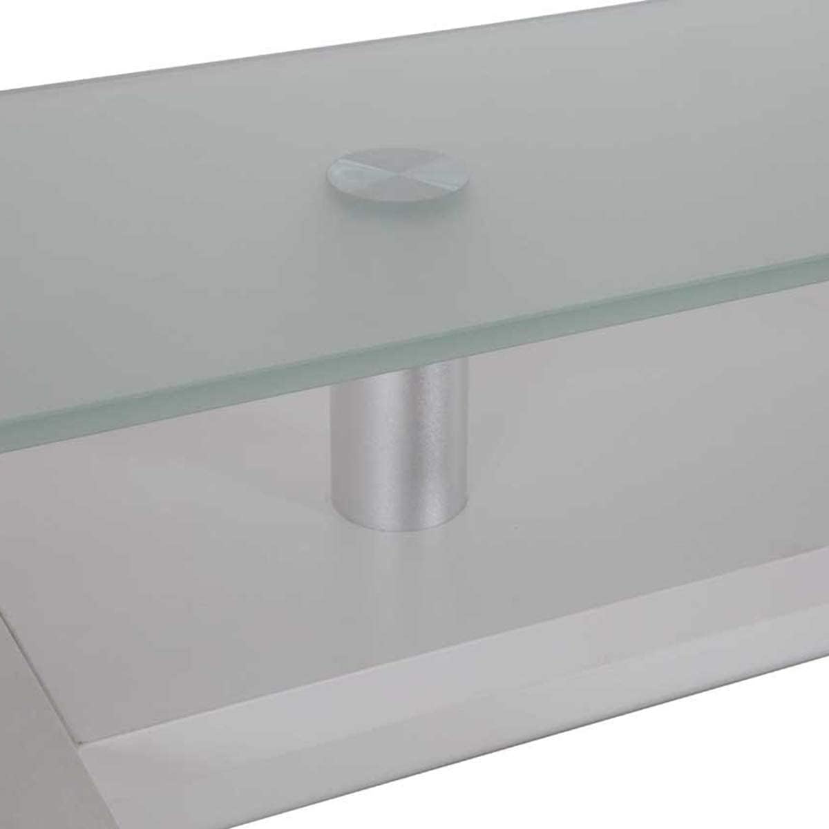 Mahmayi REC-2 Designer Reception Desk For Office Space, Front Office Desk (White-Coco Bolo)