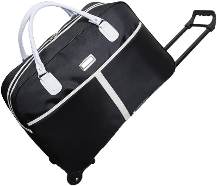 Rolling Duffle Bag with Wheels Expandable Travel Suitcase Duffel Foldable Lightweight Collapsible Trolley Bag Carry On Luggage for Women Men Short Trip Overnight Business Travel