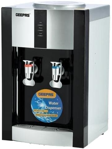 Geepas GWD8356 Hot & Cold Water Dispenser| with Stainless Steel Tank-With Fast Cooling And 2 Taps, Hot And Cold |1 year warranty