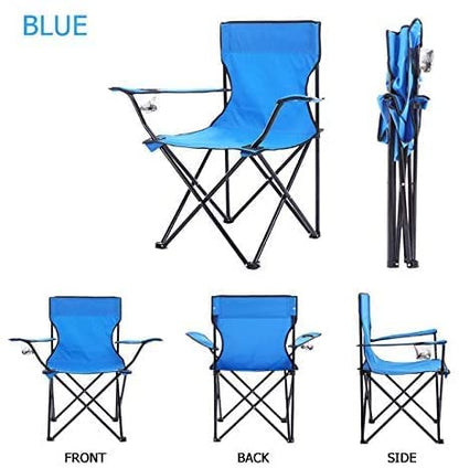 ECVV Beach Camping Folding Chair, Ultralight Backpacking Chair without Cup Holde, Carry Bag Compact & Heavy Duty Outdoor, Camping, BBQ, Beach, Travel, Picnic, Festival