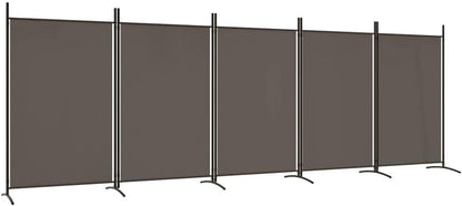 vidaXL 1-Panel Room Divider Folding Panel Screen Movable Partition Privacy Separator Wall Furniture Indoor Bedroom Office Black 175x180 cm