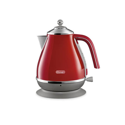 De'Longhi Icona Capitals Grey Vintage Style Kettle, 1.7 L Capacity with Water Level Indicator, 360 Swivel Base, Anti-Slip Feet, Soft Opening Lid, Premium Stainless Steel, KBOT3001.GY