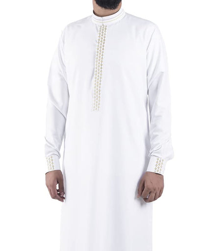 Premium White Thobe | Mens Islamic Jubbah | Mens Thobe | White Thawb