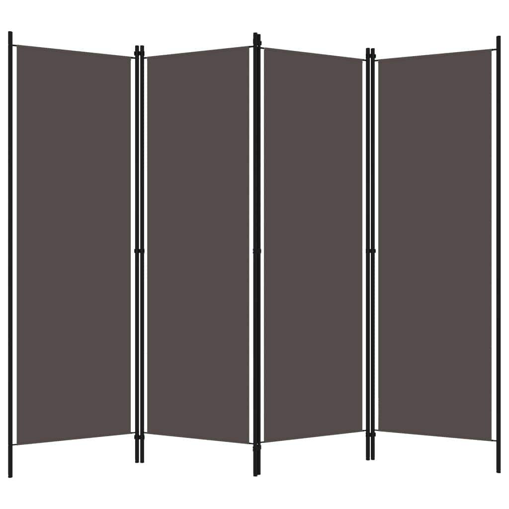 vidaXL 3-Panel Room Divider Folding Panel Screen Movable Partition Privacy Separator Wall Furniture Indoor Bedroom Office Black 150x180 cm