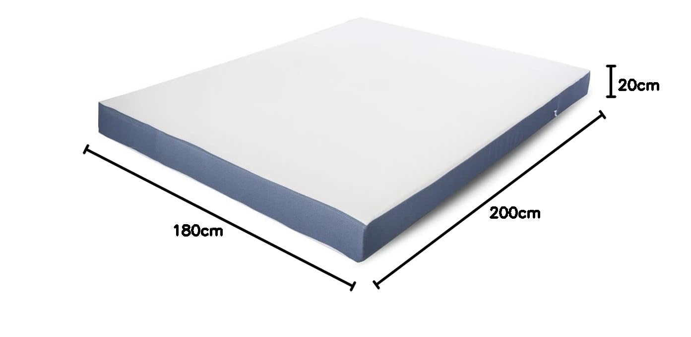 Wakefit Dual Comfort 20 cms Mattress with Medium Firm & Medium Soft on Top & Bottom Sides, AeroTek Fabric Technology (200 x 160 x 20 cms, Queen, Hard & Soft)