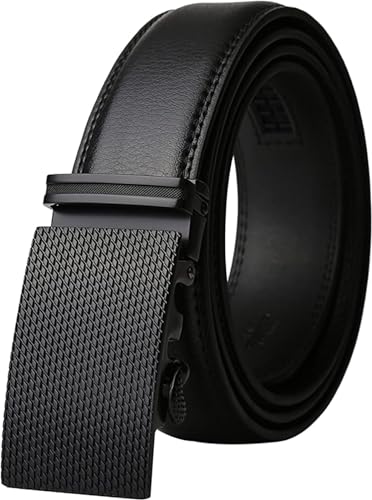 Belt Men, Ratchet Belt for Men - Mens Belt Leather 1 3/8" for Casual Jeans