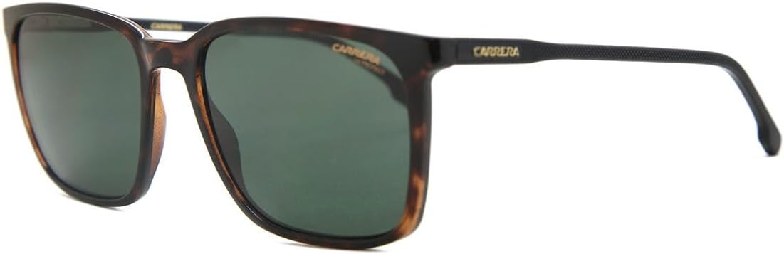 Carrera 259/S Rectangular Non-Polarized Full Rim Sunglasses for Men, 55 mm Lens Width, Black/Green