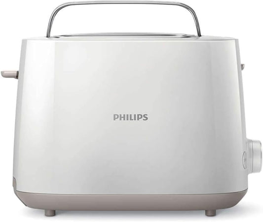 Philips Daily Toaster Hd2581/01, Cool Wall, 800W, Removable Crumb Tray, Defrost & Reheat Settings, Cancel Button. - 2 s - Uae Version"Min 1 year manufacturer warranty"