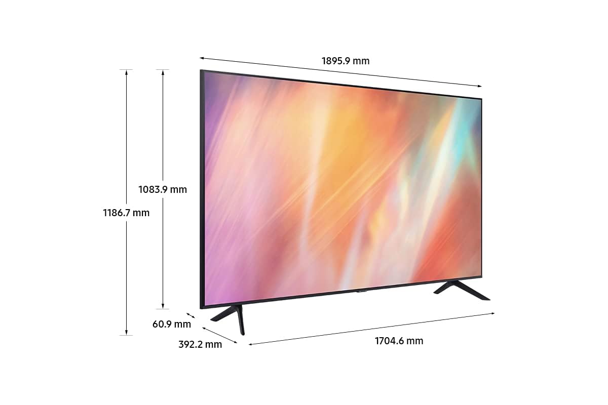 Samsung 85 Inch TV UHD 4K Processor Slim Look Built In Receiver - UA85AU7000UXZN (2021 Model)