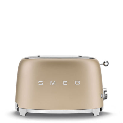 Smeg Retro 50'S Style, 2 Slice Toaster, Self Centering, Multifunction, Matte White, Tsf01Whmuk