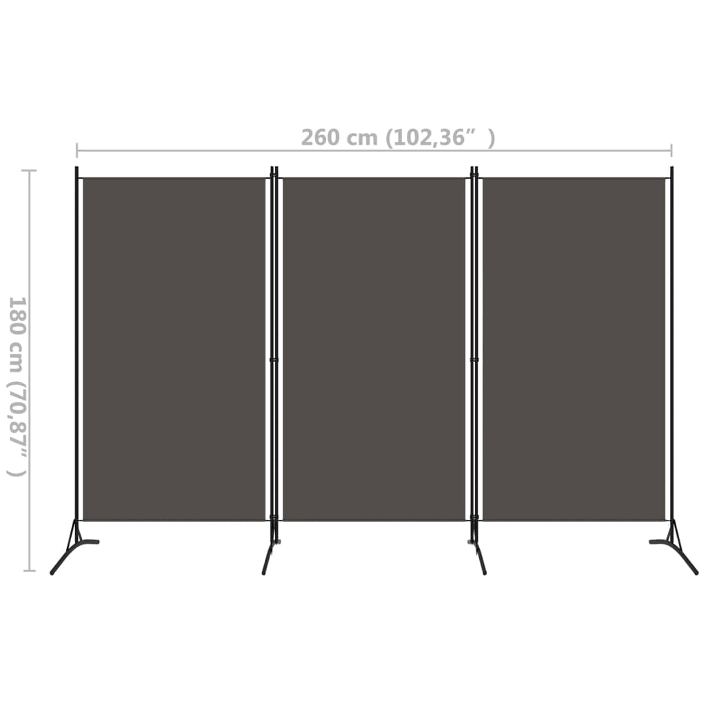 vidaXL 1-Panel Room Divider Folding Panel Screen Movable Partition Privacy Separator Wall Furniture Indoor Bedroom Office Black 175x180 cm